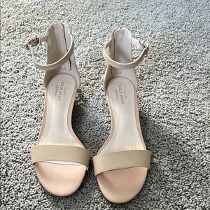 Cole Haan Women's Beige Ankle Strap Sandals